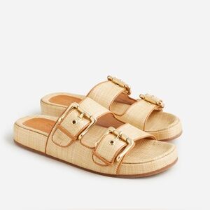 JCrew Two Strap Woven Buckle Sandals